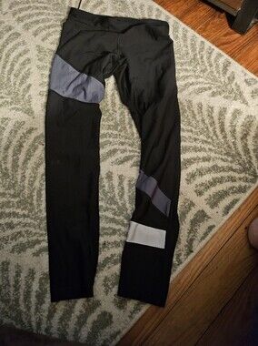 Under Armour Black Compression Leggings with Gray Logo